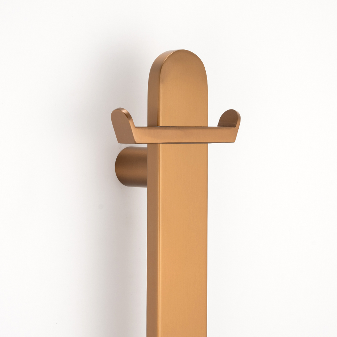 Radiant Vertical Flat Bar Towel Rail 50 X 930Mm Brushed Bronze