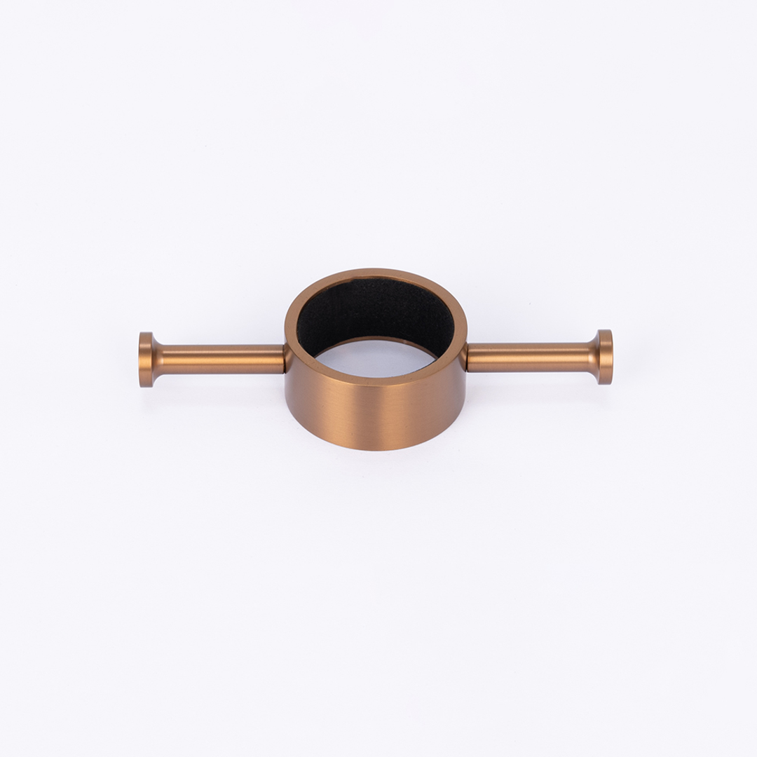 Radiant Vertical Towel Rail Hook For Vertical Heated Bar Brushed Bronze