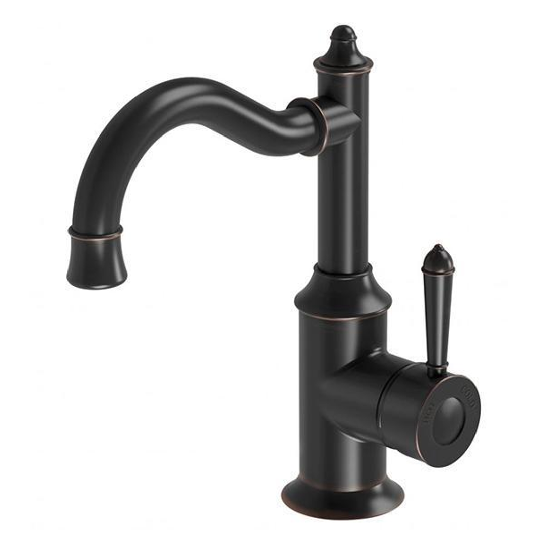 Phoenix Nostalgia Basin Mixer 160mm Shepherds Crook Antique Black