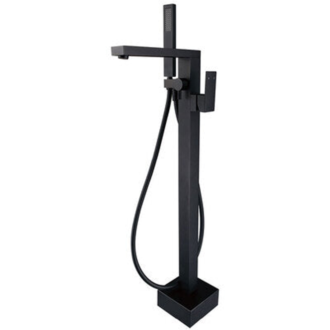 Fienza Jet Floor Mixer With Shower Head Black 217119