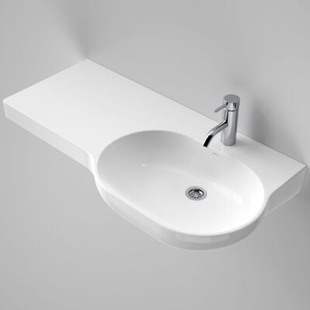 Caroma Opal 920 Wall Basin Left Hand White 1 Tap Hole