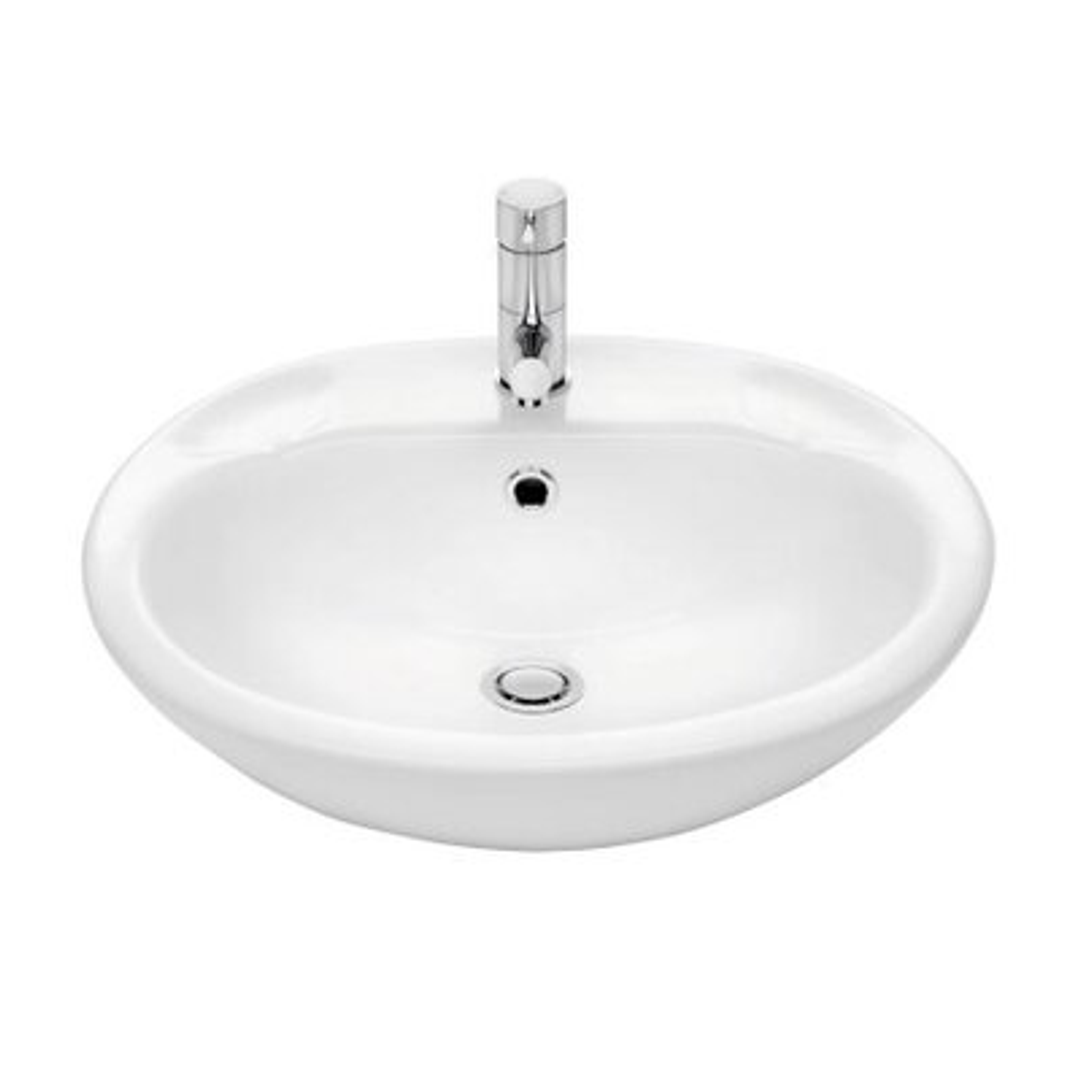 Stylus Symphony Semi Rec Basin 3 Tap Hole White Cm3035W
