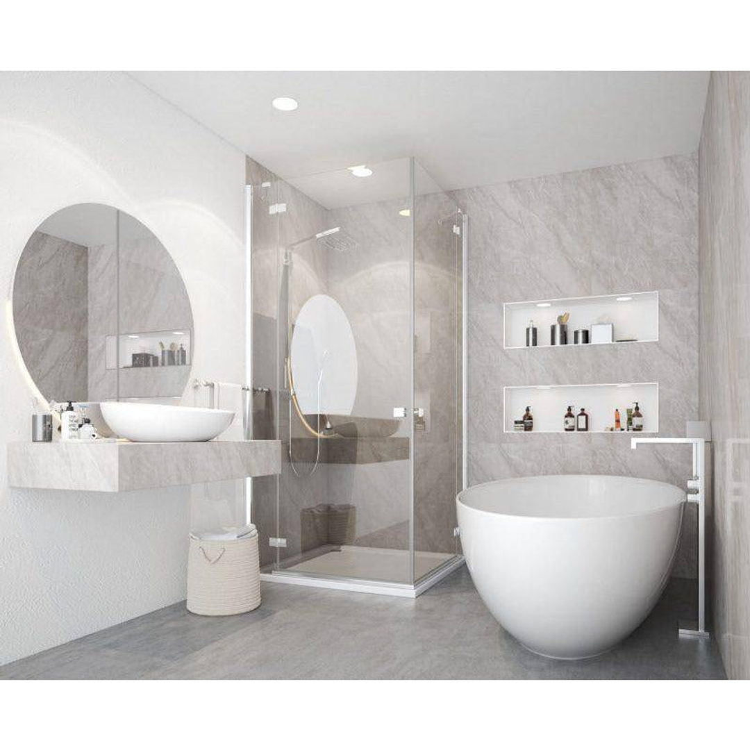 Mr. Wet Wall Grey Marble Gloss Wall Panel 2400X1000X10Mm