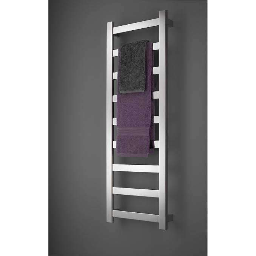 Avenir Hybrid Heated 9 Bar Towel Rail 132X45Cm Mirror Stainless