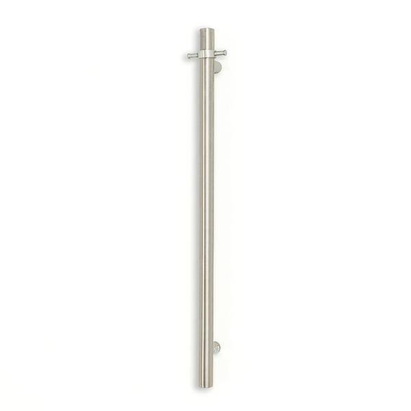 Radiant Brushed Satin Vertical 950Mm Round Non Heated Single Bar Towel Rai