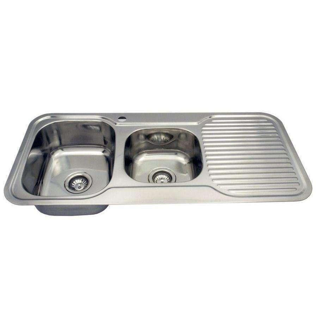 Aspire La Rosa 1 3/4 Bowl 1080X480 S/Steel Sink 1 Tap Hole Right Hand B