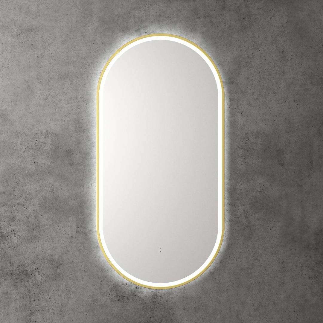 Aulic Beau Monde Oblong Led Mirror Matte Black