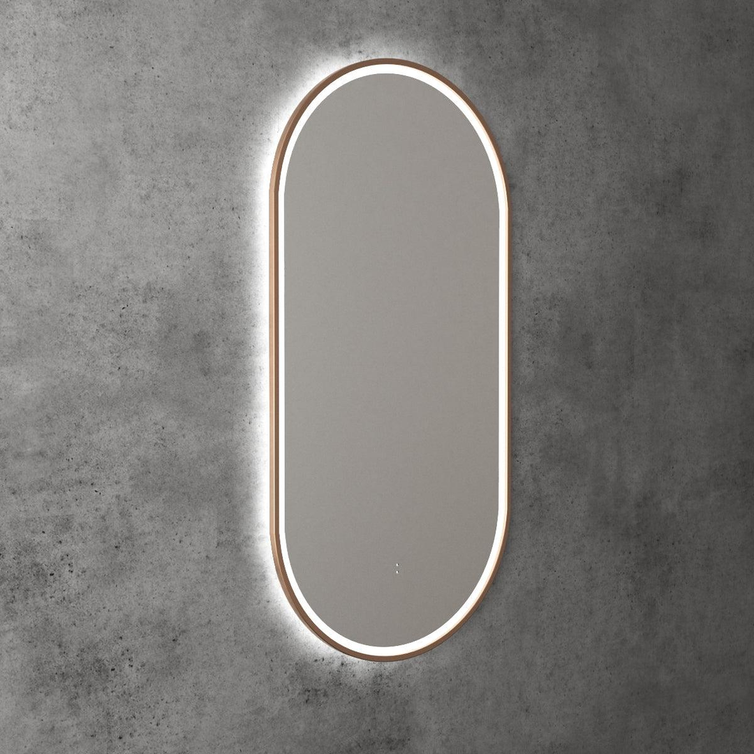 Aulic Beau Monde Oblong Led Mirror Brushed Nickel