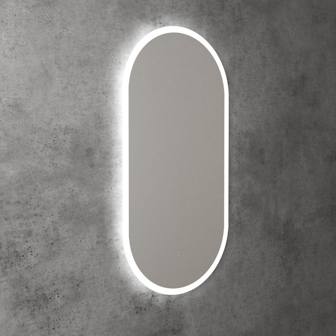 Aulic Beau Monde Oblong Led Mirror Gun Metal