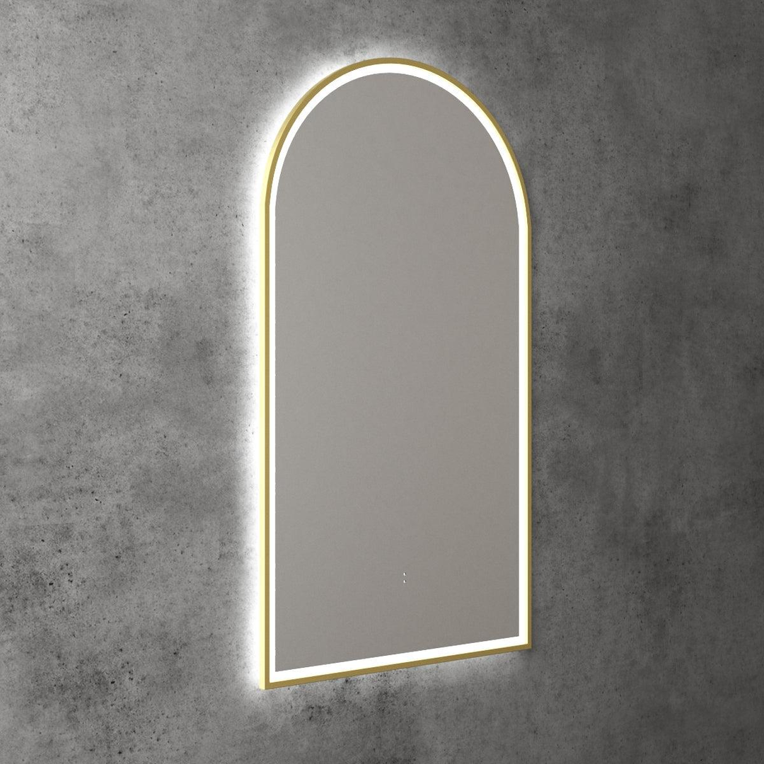 Aulic Canterbury Arch Led Mirror 500X900X30mm Matte Black