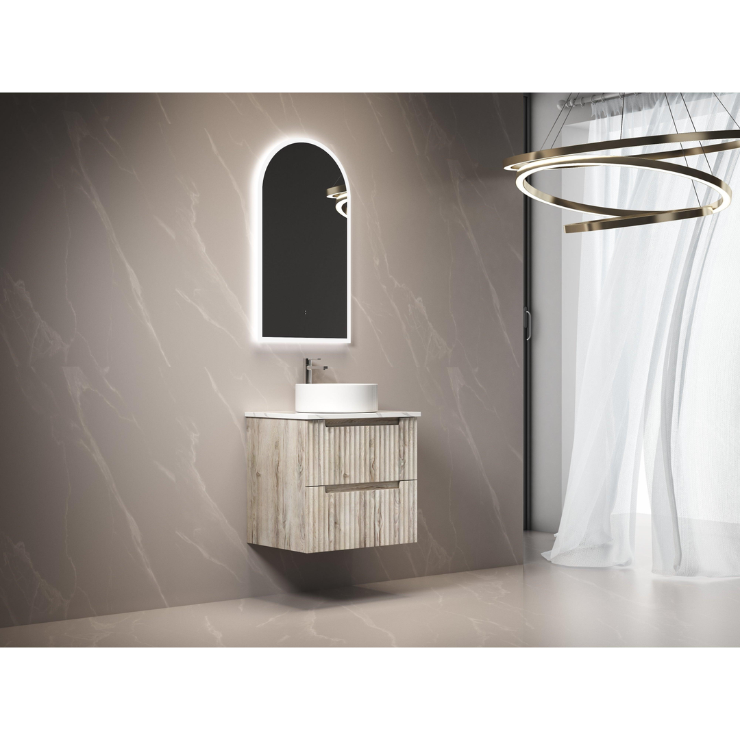 Aulic Canterbury Arch Led Mirror 500X900X30mm Matte White