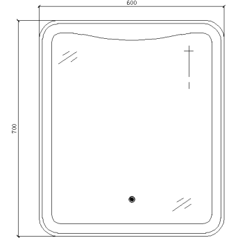 Belbagno Bath Mirror Led 600X25X700 Spc-600-700-Led - Burdens Plumbing