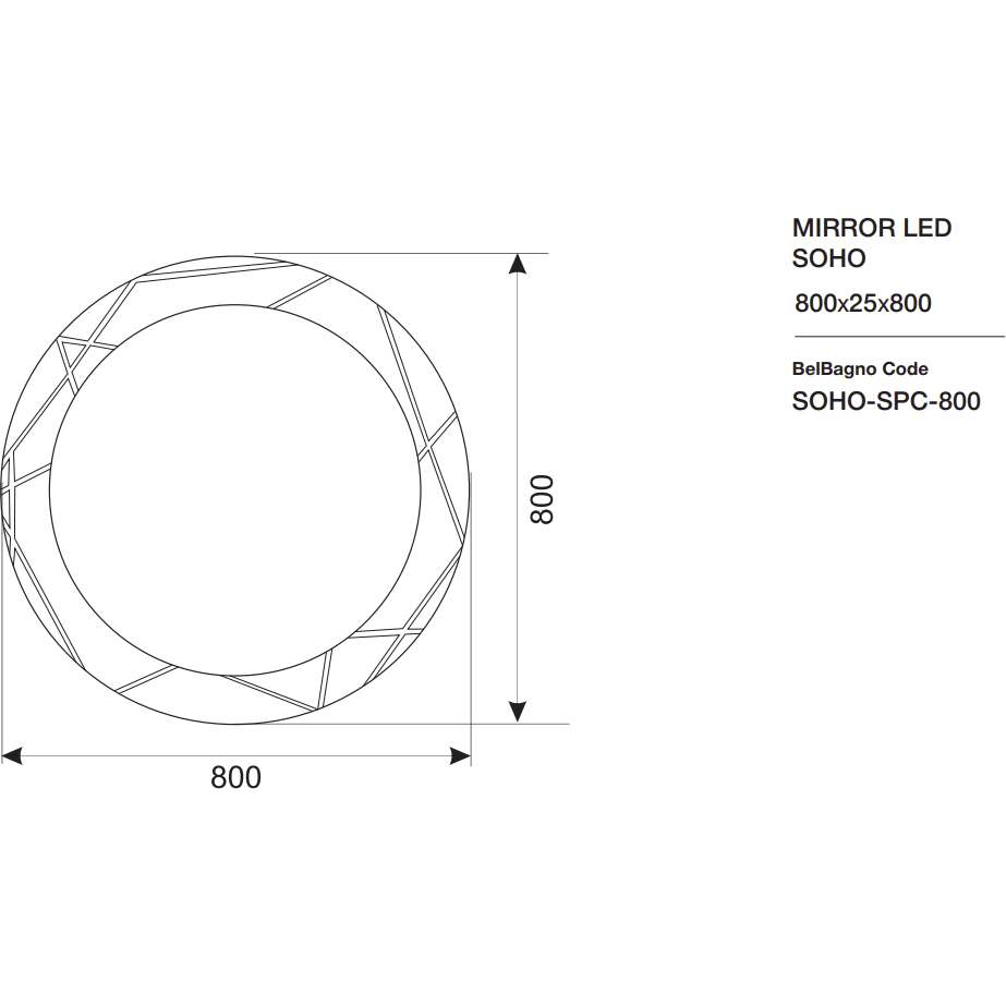 Belbagno Soho Led Backlit Mirror Soho-Spc-800 - Burdens Plumbing