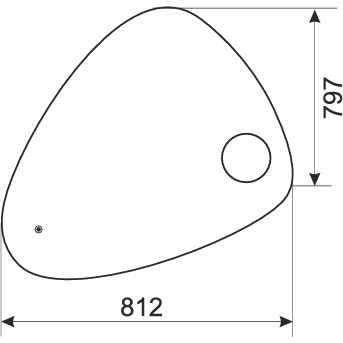 Belbagno Triangolo Led Mirror 797 X 30 X 812 Spc-800-800-Led - Burdens Plumbing
