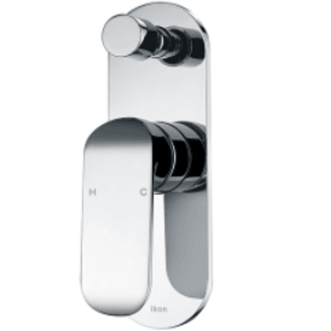 Bella Vista Kara Wall Mixer/Divt Brushed Nickel