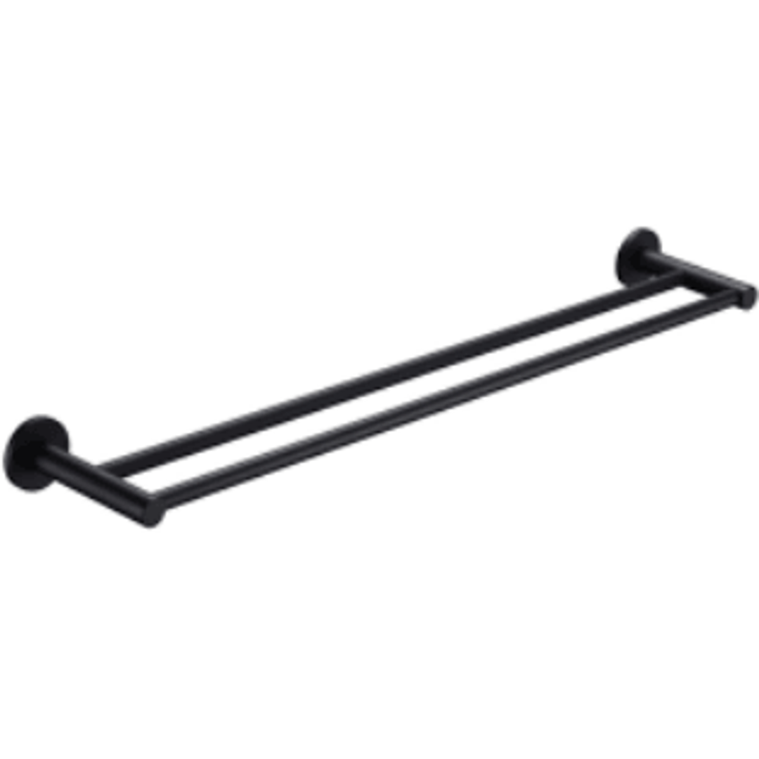 Bella Vista Mica Double Towel Bar 800mm Black