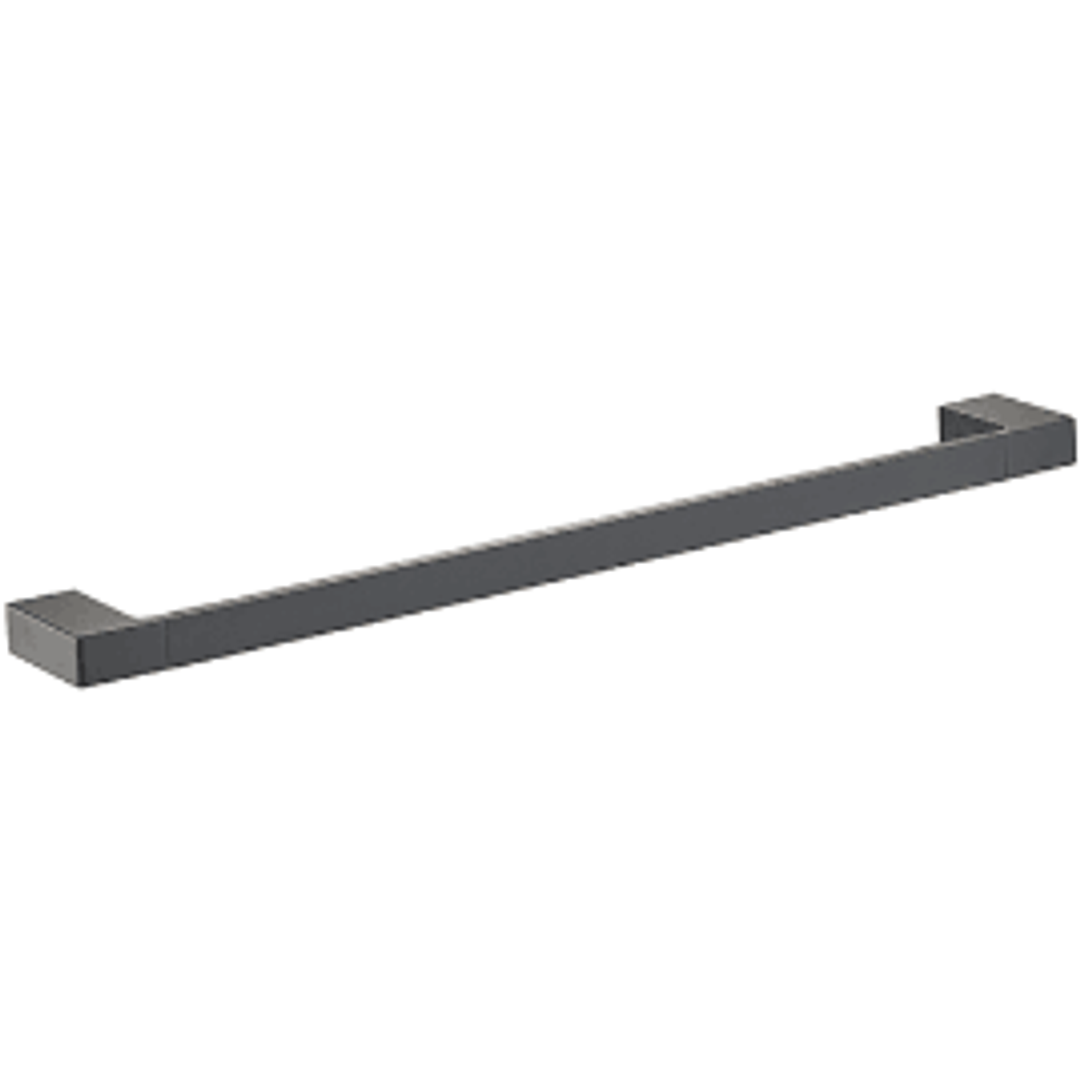 Bella Vista Milos Single Towel Rail Black 600mm