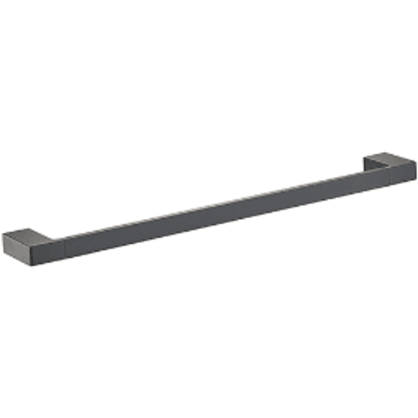 Bella Vista Milos Single Towel Rail Black 600mm