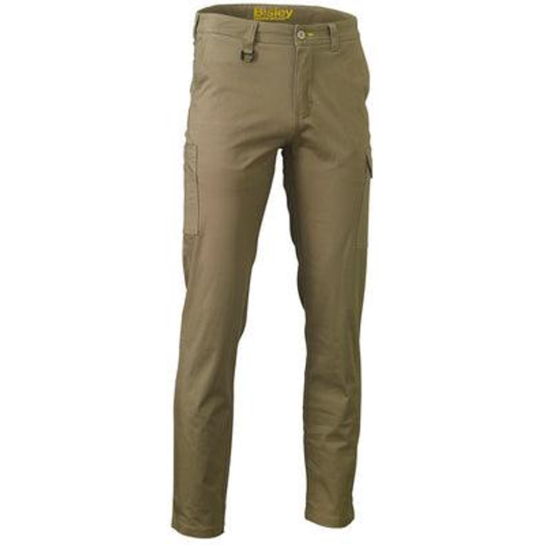 Bisley Stretch Cotton Drill Cargo Pant Khaki