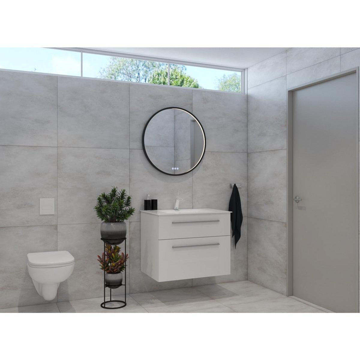 Euro Mirror Olek Black Led Mirror - Burdens Plumbing