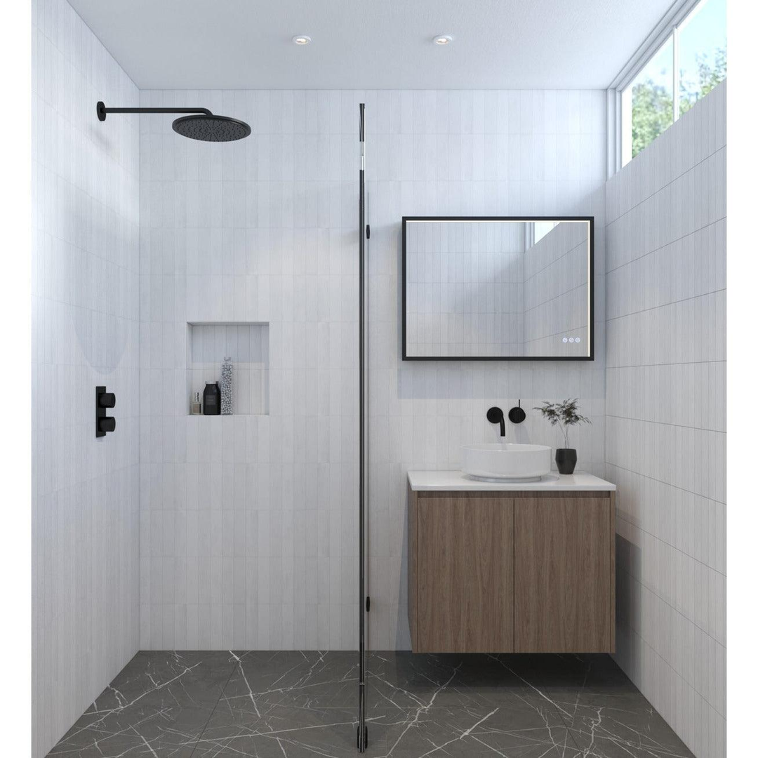 Euro Mirror Roek Black Led Mirror