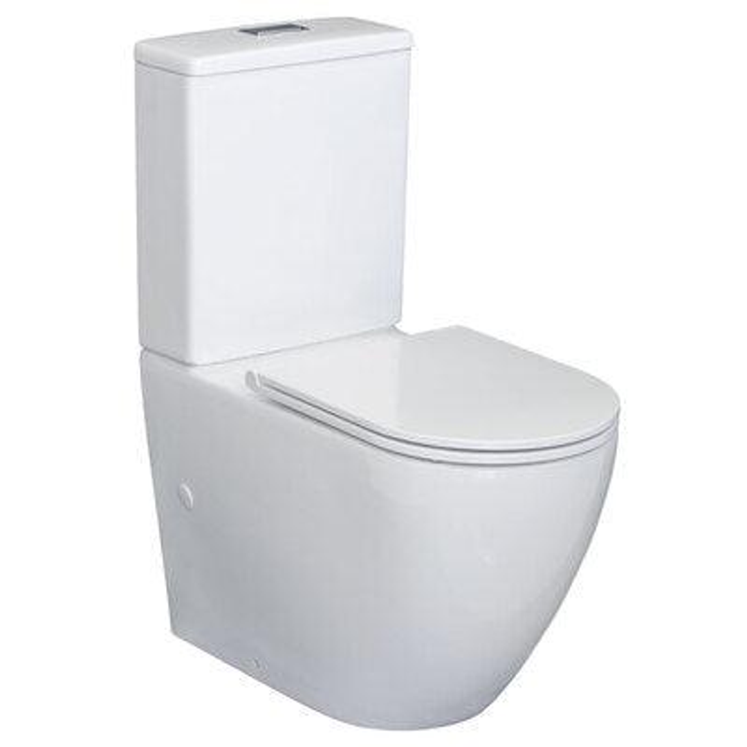 Fienza Alix Rimless P Trap Toilet Suite Slim Seat K011P-2