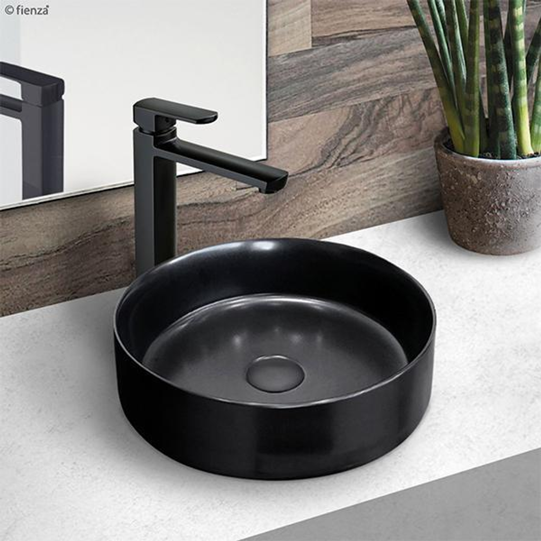 Fienza Reba Basin Above Counter 360 X 360 X 120mm - Matt Black