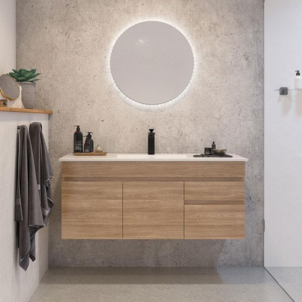 Indiana Vanity 600mm Alpha Ceramic Top Wall Hung(Timberln P#:I60Aw)