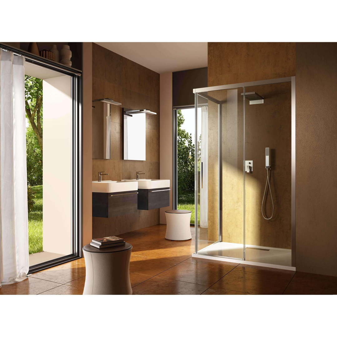 Urban Slider Oceano Shower Front Panel 1200 x 2000 Chrome No Bracket