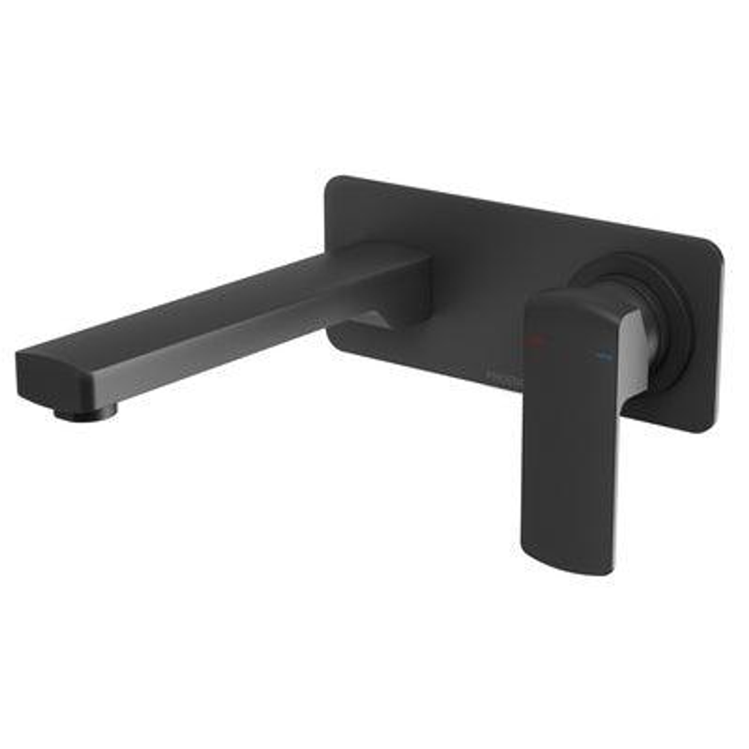 Phoenix Teva Wall Basin / Bath Mixer Set 200mm Trim Kit Only Matte Black 152-7812-10