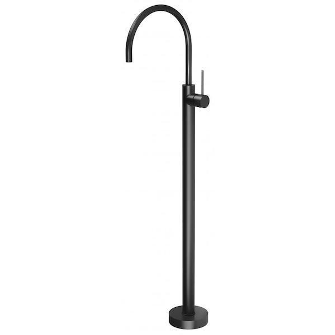 Phoenix Vivid Slimline Floor Mounted Bath Mixer-Matte Black