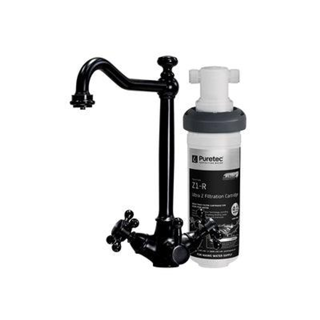 Puretec Quick Twist System With Bl3 Heritage Black Mixer Tap Z1-Bl3