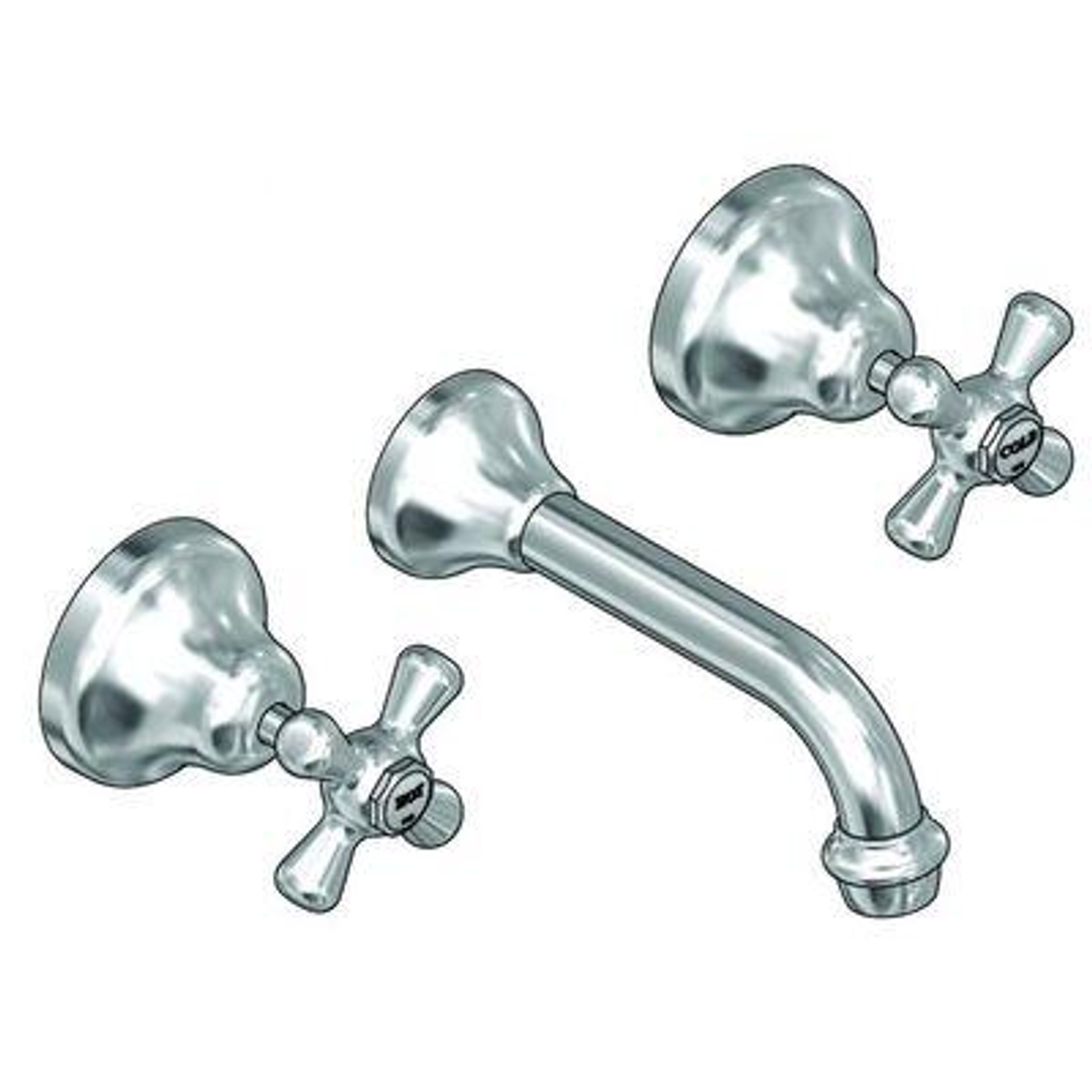 Ram Merino Bath Set 3/4 Turn Ceramic White & Chrome