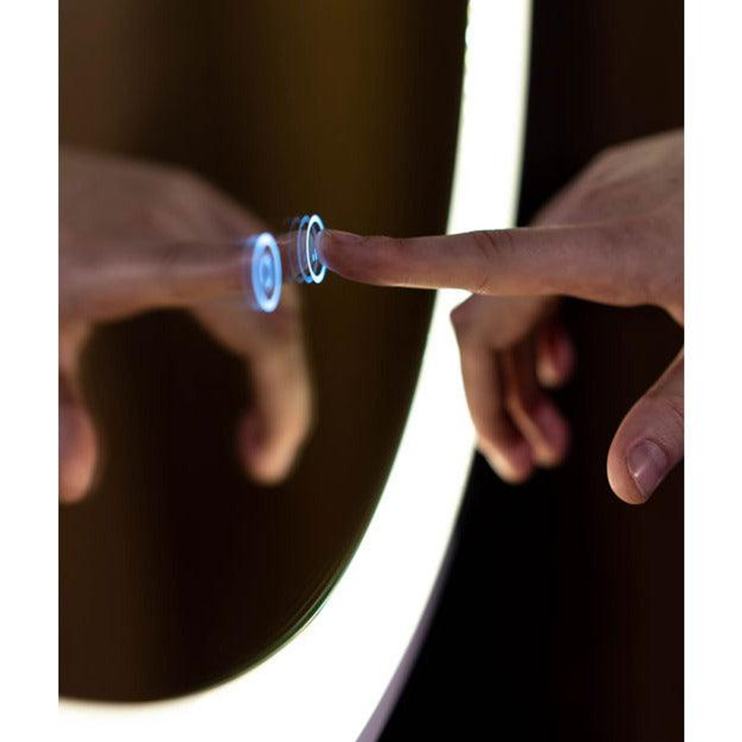 Remer Eclipse 600 Black Led Mirror 600W X 600H X 33D E60D-Mb