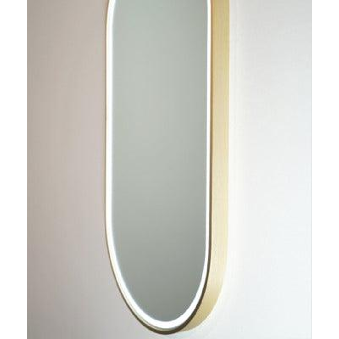 Remer Gatsby 450 Brushed Brass Led Mirror 460W X 910H X 40H G4590D-Bb