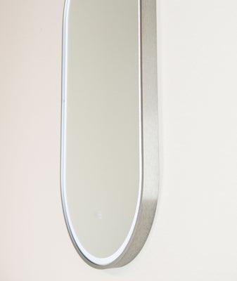 Remer Gatsby 450 Brushed Nickel Led Mirror 460W X 910H X 40H G4590D-Bn - Burdens Plumbing