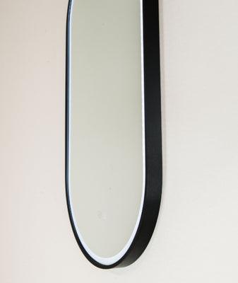 Remer Gatsby 450 Matt Black Led Mirror 460W X 910H X 40H G4590D-Mb - Burdens Plumbing