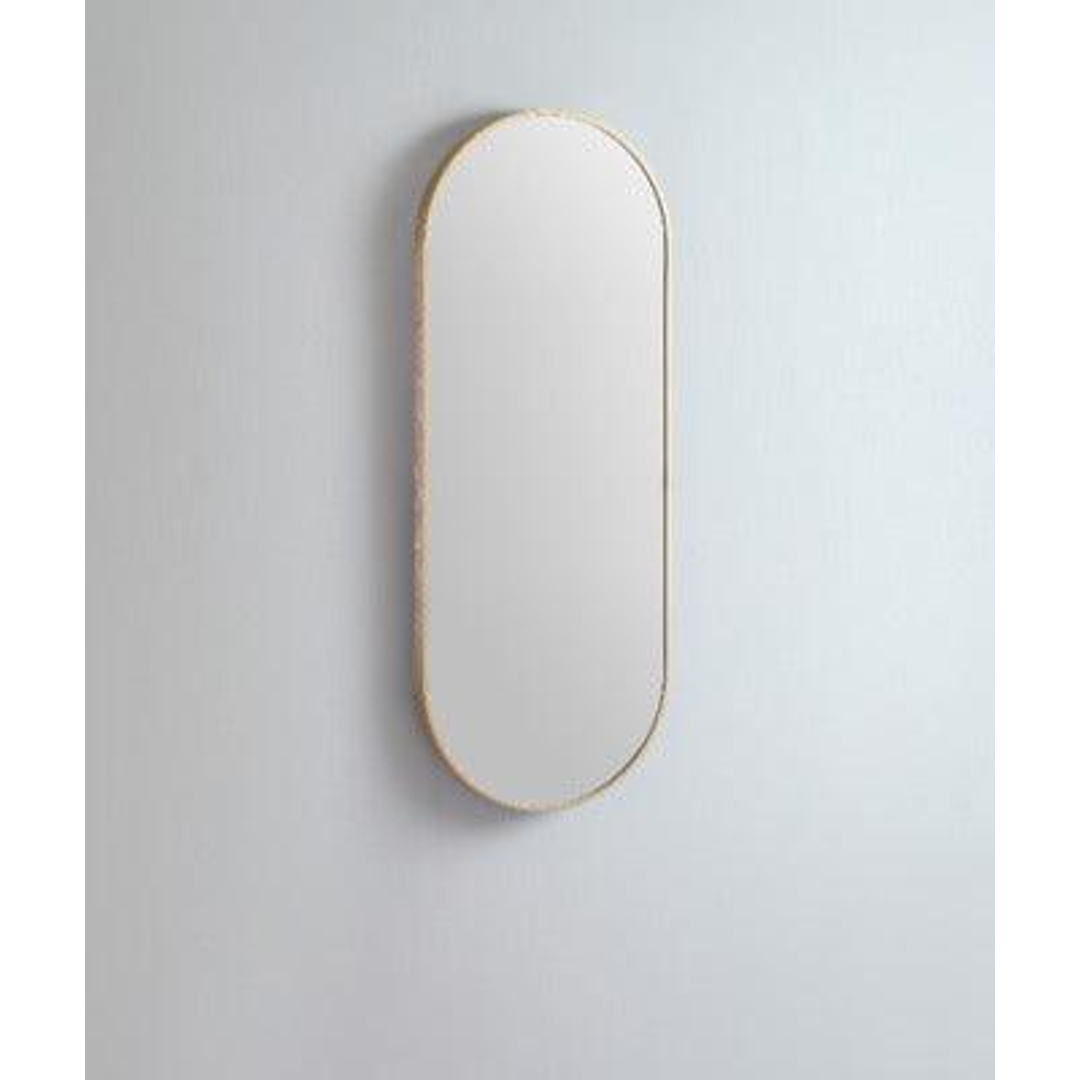 Remer Modern Oblong 460X1210 Brushed Brass Mirror 460W X 1210H X 40D Mo46121-Bb