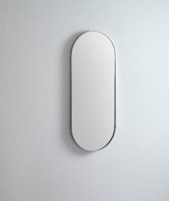 Remer Modern Oblong 460X1210 Brushed Nickel Mirror 460W X 1210H X 40D Mo46121-Bn - Burdens Plumbing