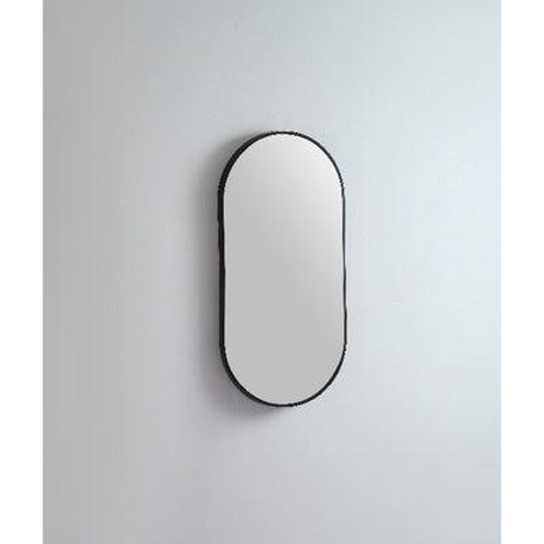 Remer Modern Oblong Mirror 460W X 910H X 40D - Matt Black