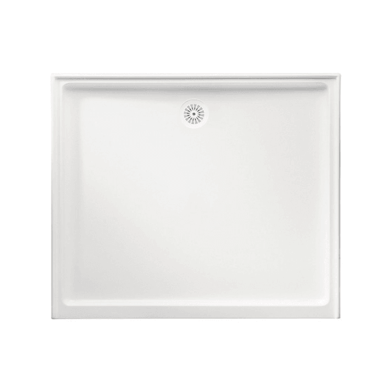 SHOWER BASE MARBLETREND 1060 X 820 REAR OUTLET WHITE - Burdens Plumbing