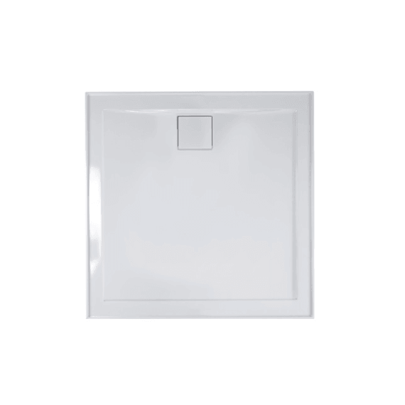 SHOWER BASE MARBLETREND 900X900 DAINTREE 4 TILE FLANGE WHITE - Burdens Plumbing