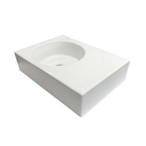 Streamline Plaza Wall Hung Basin Wof Side Shelf Left Bowl 1 Tap Hole