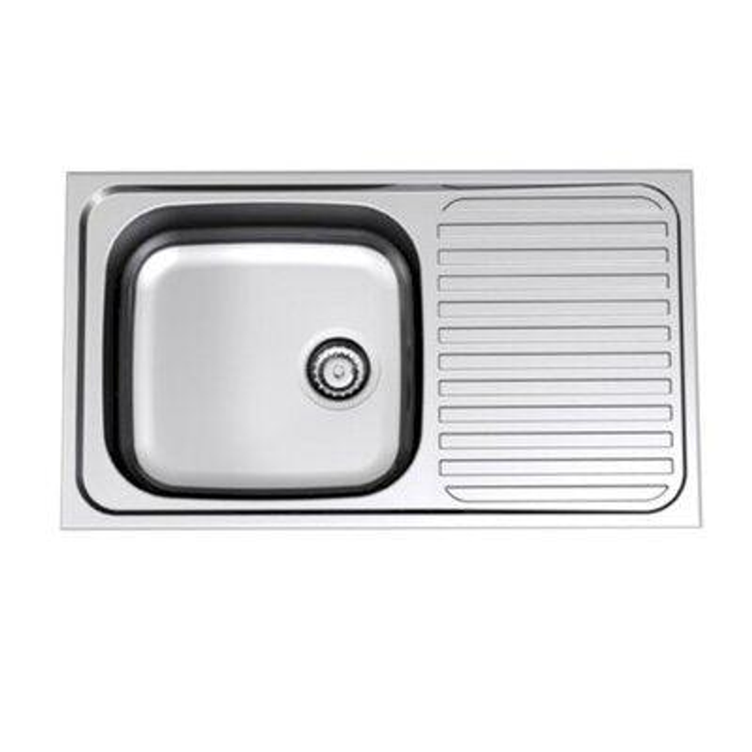 Stylus Radiant 820mm Single End Bowl Sink 0 Tap Hole - Reversible