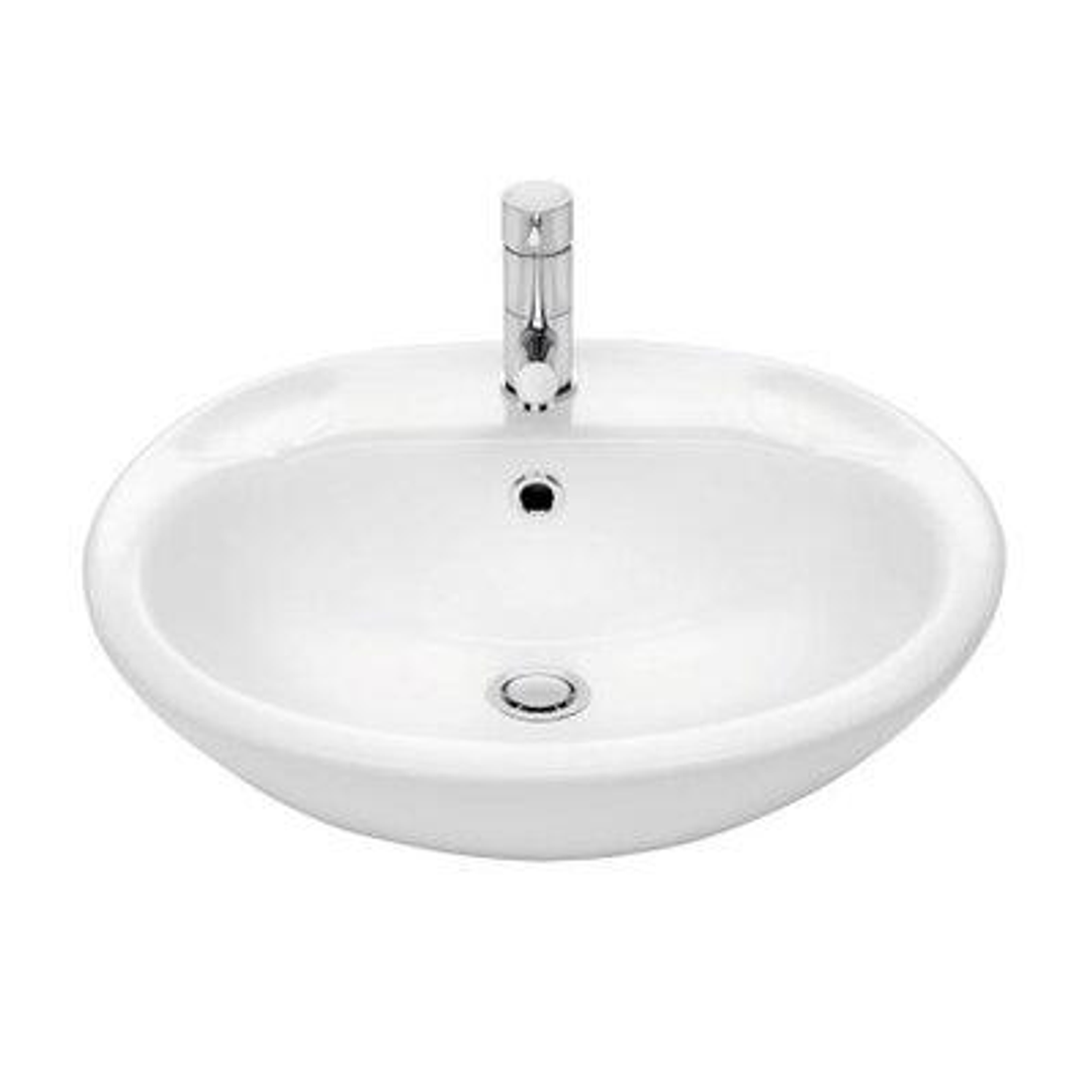 Stylus Symphony Semi Rec Basin 1 Tap Hole White Cm3015W