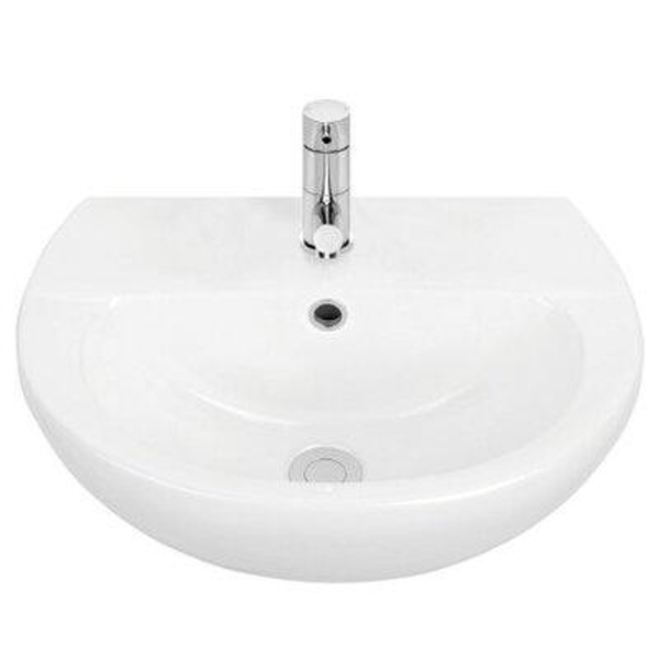 Stylus Venecia 450 Wall Basin 1 Tap Hole White