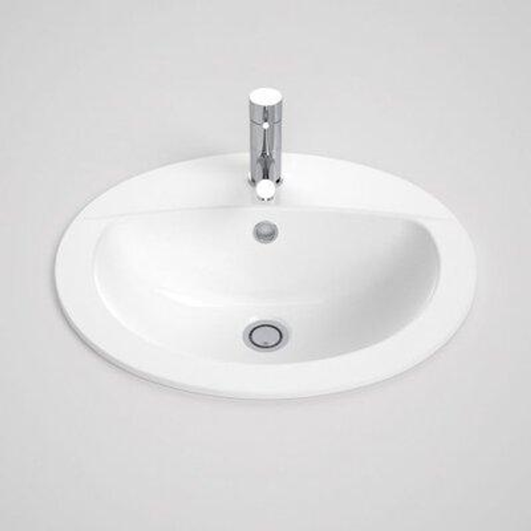 Stylus Venecia Drop In Vanity Basin 1 Tap Hole White