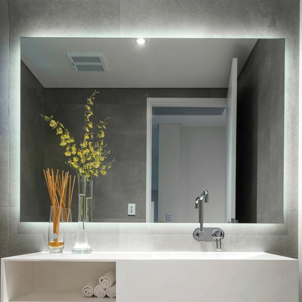 Bcklit Rectangle Mirror & Cool Light 750X900 86W-Includes Mirror Demister(Thermogrp - Burdens Plumbing
