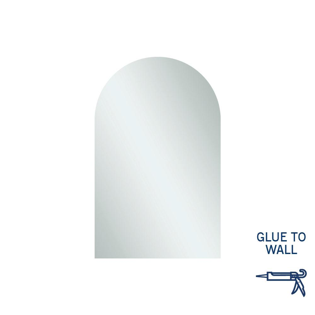 Thermogroup Aspen Polished Edge Arch Mirror 750x1000mm - Glue-to-Wall