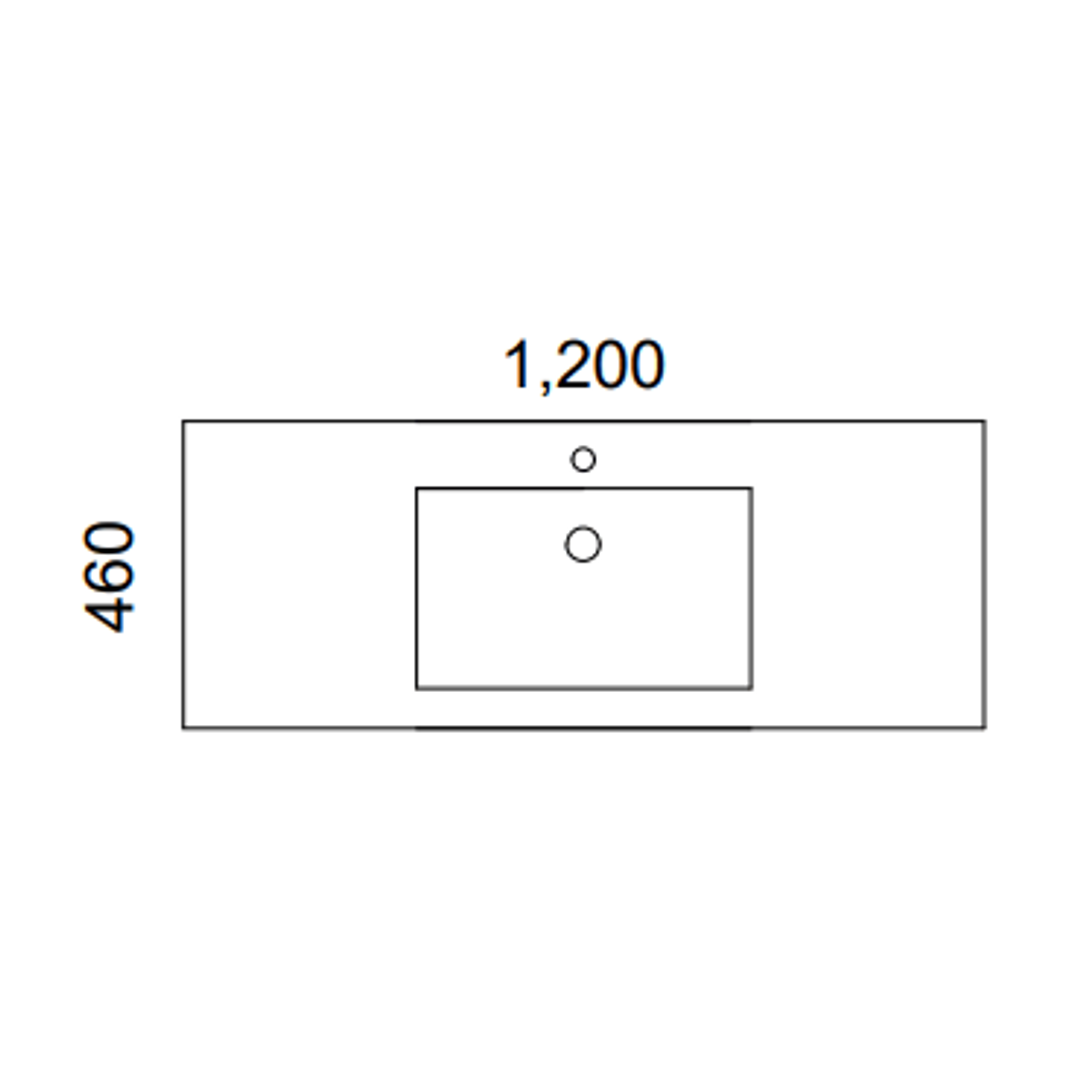TIMBERLINE AINSWORTH VANITY 1200MM LEFT BOWL SILKSURFACE WATERFALL WG AC TOP WALL HUNG